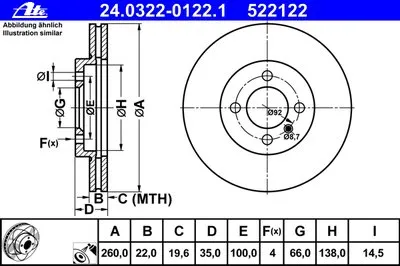 Тормозной диск Power Disc ATE купить