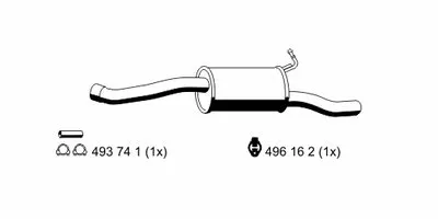 Глушитель выхлопных газов конечный ERNST купить