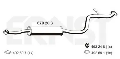 Средний глушитель выхлопных газов ERNST купить