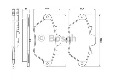 Комплект тормозных колодок, дисковый тормоз BOSCH купить