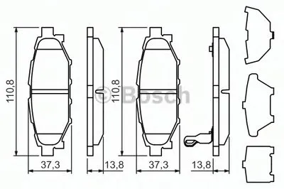 Комплект тормозных колодок, дисковый тормоз BOSCH купить