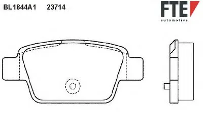 Комплект тормозных колодок, дисковый тормоз FTE купить