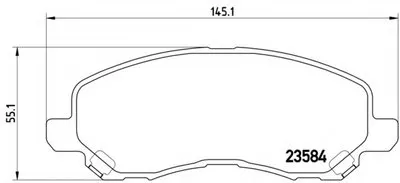 Комплект тормозных колодок, дисковый тормоз BREMBO купить