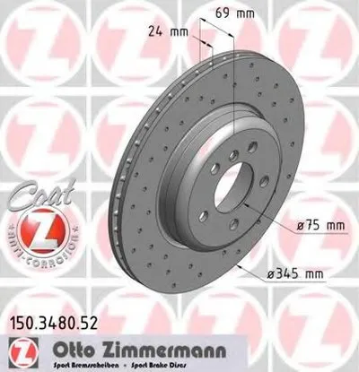 Тормозной диск SPORT BRAKE DISC COAT Z ZIMMERMANN купить