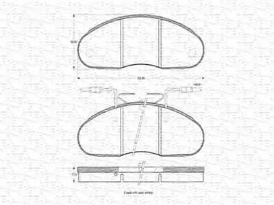 Комплект тормозных колодок, дисковый тормоз MAGNETI MARELLI купить