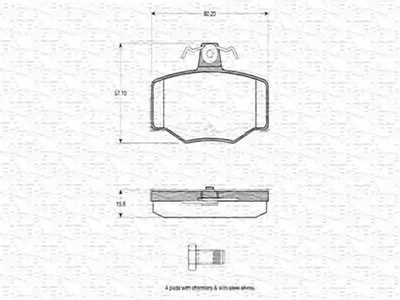 Комплект тормозных колодок, дисковый тормоз MAGNETI MARELLI купить