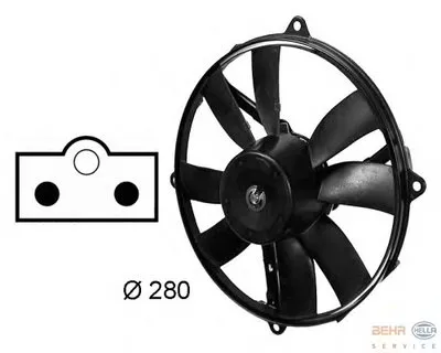 Вентилятор, конденсатор кондиционера BEHR HELLA SERVICE купить