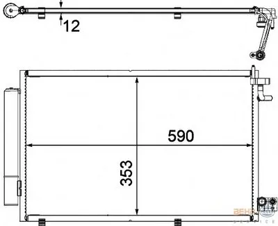 Конденсатор, кондиционер BEHR HELLA SERVICE купить
