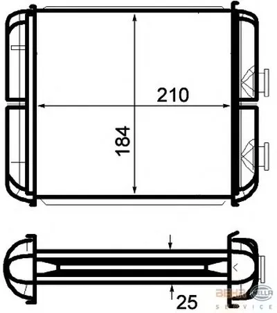 Теплообменник, отопление салона BEHR HELLA SERVICE купить