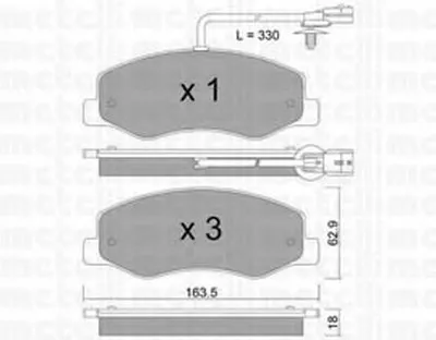 Комплект тормозных колодок, дисковый тормоз METELLI купить