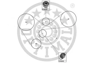 Комплект ремня ГРМ OPTIMAL купить