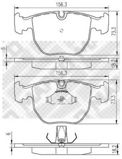 Комплект тормозных колодок, дисковый тормоз MAPCO купить