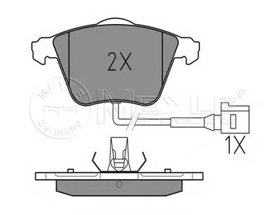Комплект тормозных колодок, дисковый тормоз MEYLE купить