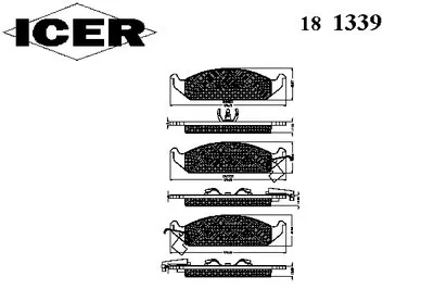 Комплект тормозных колодок, дисковый тормоз ICER купить