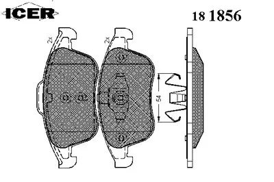 Комплект тормозных колодок, дисковый тормоз ICER купить