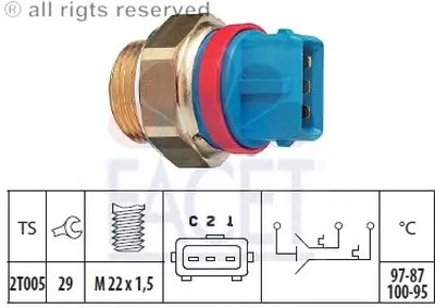 Термовыключатель, вентилятор радиатора FACET купить