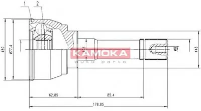 Шарнирный комплект, приводной вал KAMOKA KAMOKA купить