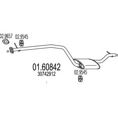 Глушитель выхлопных газов конечный MTS купить