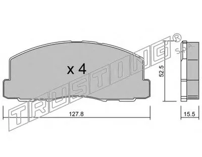 Комплект тормозных колодок, дисковый тормоз TRUSTING купить