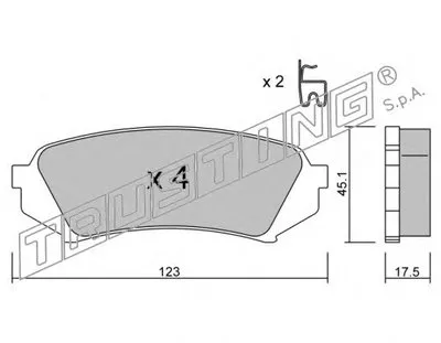 Комплект тормозных колодок, дисковый тормоз TRUSTING купить