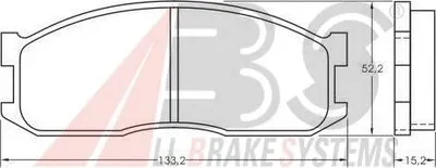 Комплект тормозных колодок, дисковый тормоз A.B.S. купить