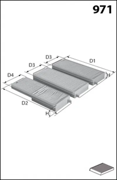 Фильтр, воздух во внутренном пространстве MECAFILTER MECAFILTER купить