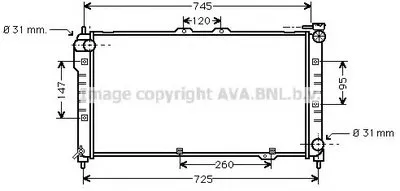 Радиатор, охлаждение двигателя AVA QUALITY COOLING купить