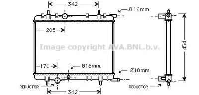 Радиатор, охлаждение двигателя AVA QUALITY COOLING купить