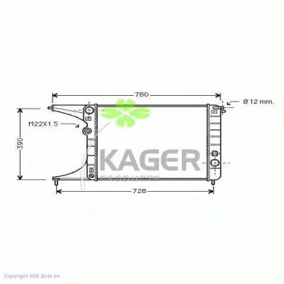 Радиатор, охлаждение двигателя KAGER купить