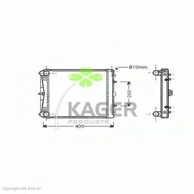 Радиатор, охлаждение двигателя KAGER купить