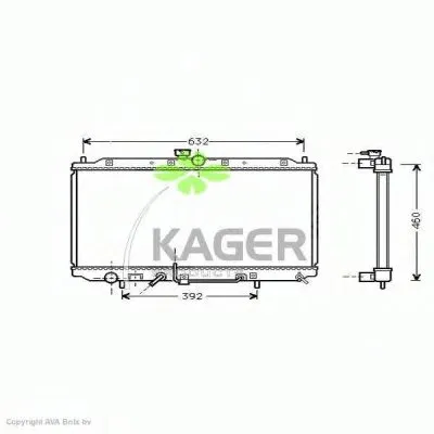 Радиатор, охлаждение двигателя KAGER купить