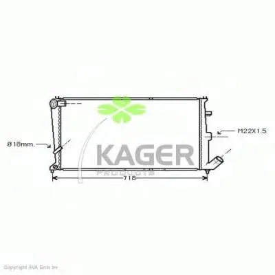 Радиатор, охлаждение двигателя KAGER купить