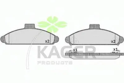 Комплект тормозных колодок, дисковый тормоз KAGER купить