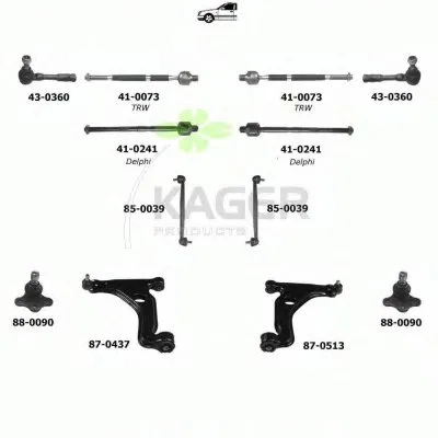 Подвеска колеса KAGER купить