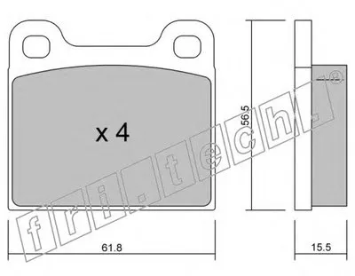 Комплект тормозных колодок, дисковый тормоз fri.tech. купить