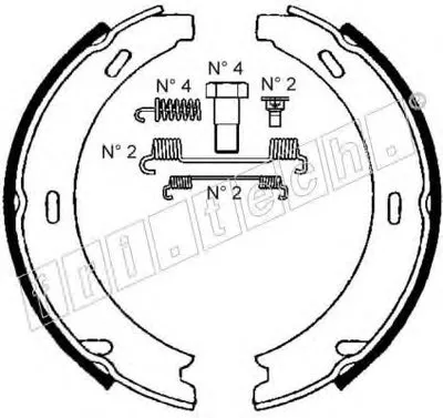 Комплект тормозных колодок, стояночная тормозная система fri.tech. купить