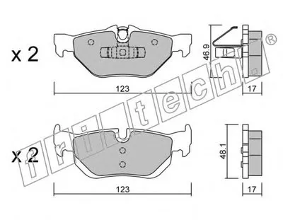 Комплект тормозных колодок, дисковый тормоз fri.tech. купить