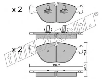 Комплект тормозных колодок, дисковый тормоз fri.tech. купить