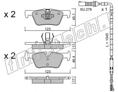 Комплект тормозных колодок, дисковый тормоз fri.tech. купить