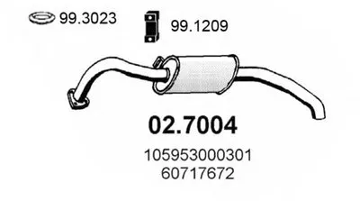 Глушитель выхлопных газов конечный ASSO купить