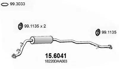 Средний глушитель выхлопных газов ASSO купить