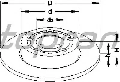 Тормозной диск COATED TOPRAN купить