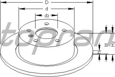 Тормозной диск TOPRAN купить