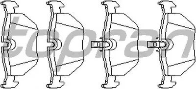 Комплект тормозных колодок, дисковый тормоз TOPRAN купить