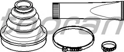 Комплект пылника, приводной вал TOPRAN купить