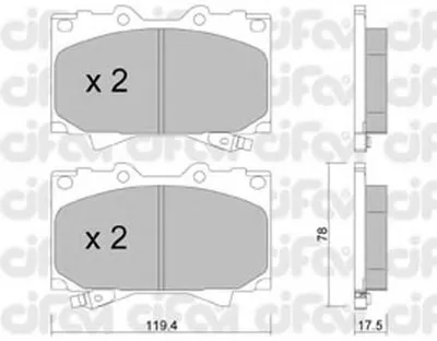 Комплект тормозных колодок, дисковый тормоз CIFAM купить