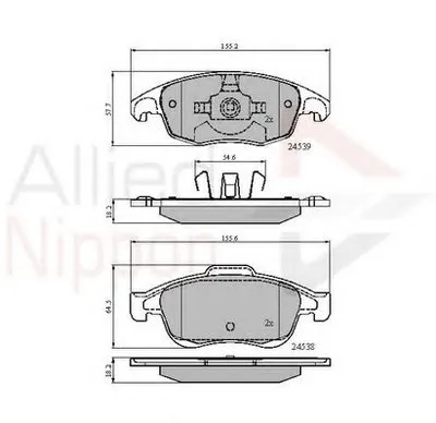 Комплект тормозных колодок, дисковый тормоз ANL Braking COMLINE купить