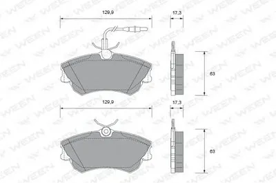 Комплект тормозных колодок, дисковый тормоз WEEN купить