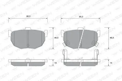 Комплект тормозных колодок, дисковый тормоз WEEN купить