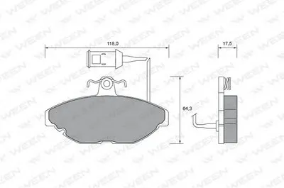 Комплект тормозных колодок, дисковый тормоз WEEN купить